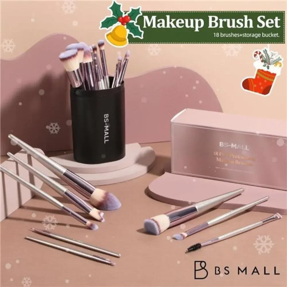 Makeup Brush Set 18 Pcs Premium Synthetic Foundation Powder Concealers